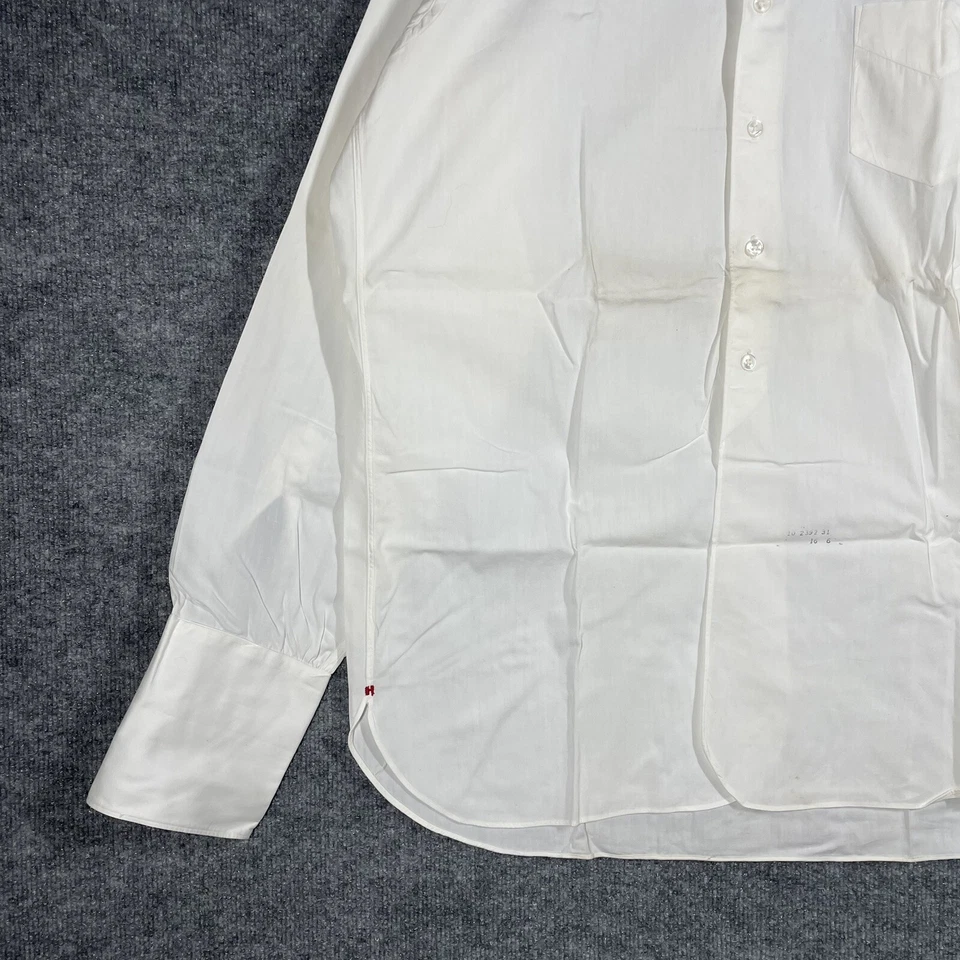 Camisa de vestir vintage años 20 30 Carson Pirie Scott Hathaway talla 16 banda sin cuello Foto 3 de 4