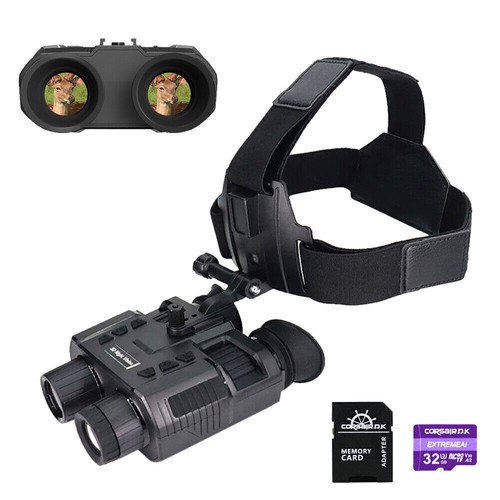 NV8000 Helmet 3D Nachtsicht Brille IR 1080P Infrarot Fernglas Kopf Halterung+32G - Bild 8 von 14