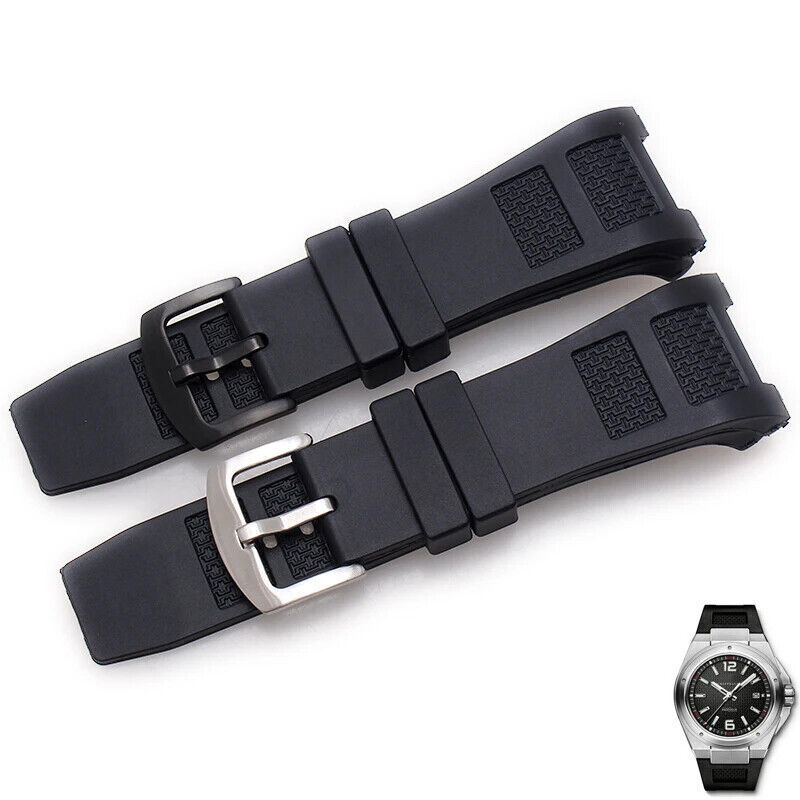 Watch Band Strap Rubber For IWC Ingenieur IW323601 IW323608 Bracelet 30*16mm