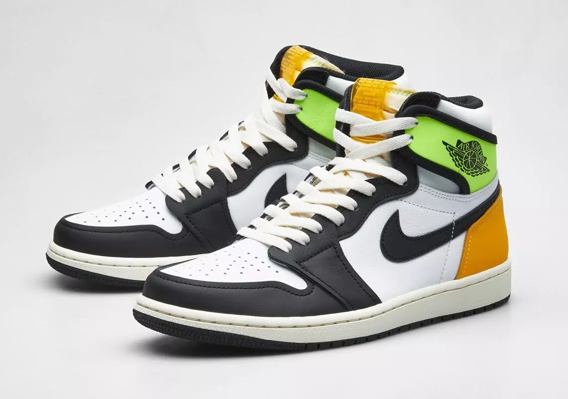 New Nike Air Jordan Retro 1 High OG GS Shoes Volt Gold 7Y = 8.5 ...