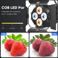 200W COB 4LED Par Light DMX Stage DJ Light Audience Light Spot w/Cover warm/cold