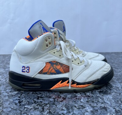 Nike Mens Air Jordan 5 136027-148 White Basketball Shoes Sneakers Size 10.5