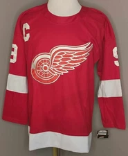 Gordie Howe Detroit Red Wings Red & White "1987-2007 Throwback" CCM NHL Jersey