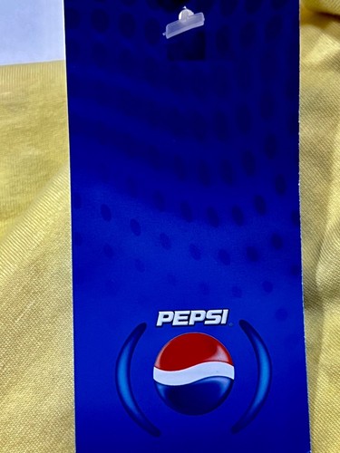 Pepsi-Cola VINTAGE Bright Yellow T-Shirt Girls or Juniors SIZE L Bright Print - Picture 5 of 11