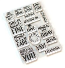 NEW  Elizabeth Craft Designs CS163 Pieces of Life 4 Retro Clear Stamps 4"x6"