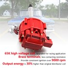 V8 Chevy GM Red HEI Large Distributor Cap Rotor Kit SBC