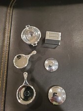 Vtg Barbie Dream Kitchen 9119 1984 Silver Metal Like Pot, Toaster, Bowl Used