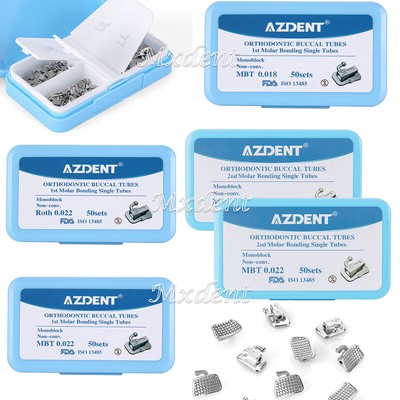 Lot Tubo bucal de ortodóntico oral dental 1st 2nd Molar Roth MBT 022/018 AZDENT