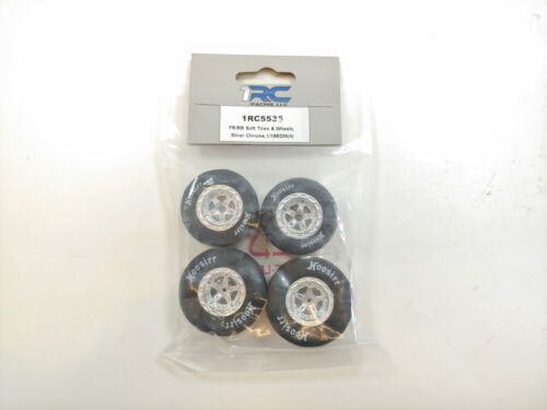 1rc Racing 1rc5536 Soft Tires & Wheels Sliver Chrome 1/18 EDM (4)
