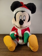 Gemmy Disney Mickey Mouse Santa Sound Motion Animatronic Deck The Halls Plush