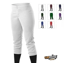 Alleson Mid-Calf Womens Girls Fastpitch Elastic Waist Softball Pants 605PLW NEW