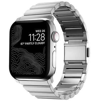 Nomad Strap Stainless V2 Armband 316L Edelstahl für Apple Watch 42/44mm - Silber
