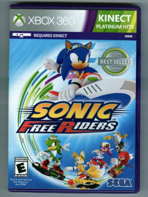 SONIC FREE RIDERS (Microsoft Xbox 360, 2010) Complete in Case! SEGA Kinect!