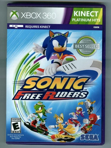 SONIC FREE RIDERS (Microsoft Xbox 360, 2010) Complete in Case! SEGA Kinect!