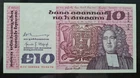 IRELAND  1978  £10 POUND SWIFT (DJC) BANKNOTE