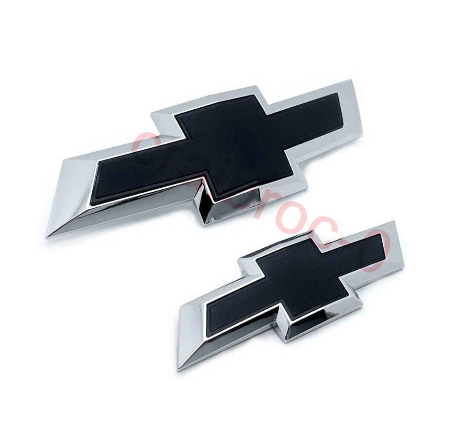 For 2014-2020 Chevy Chevrolet Impala Front Grille & Rear Bowtie Emblem Chrom Set - Image 3 of 4