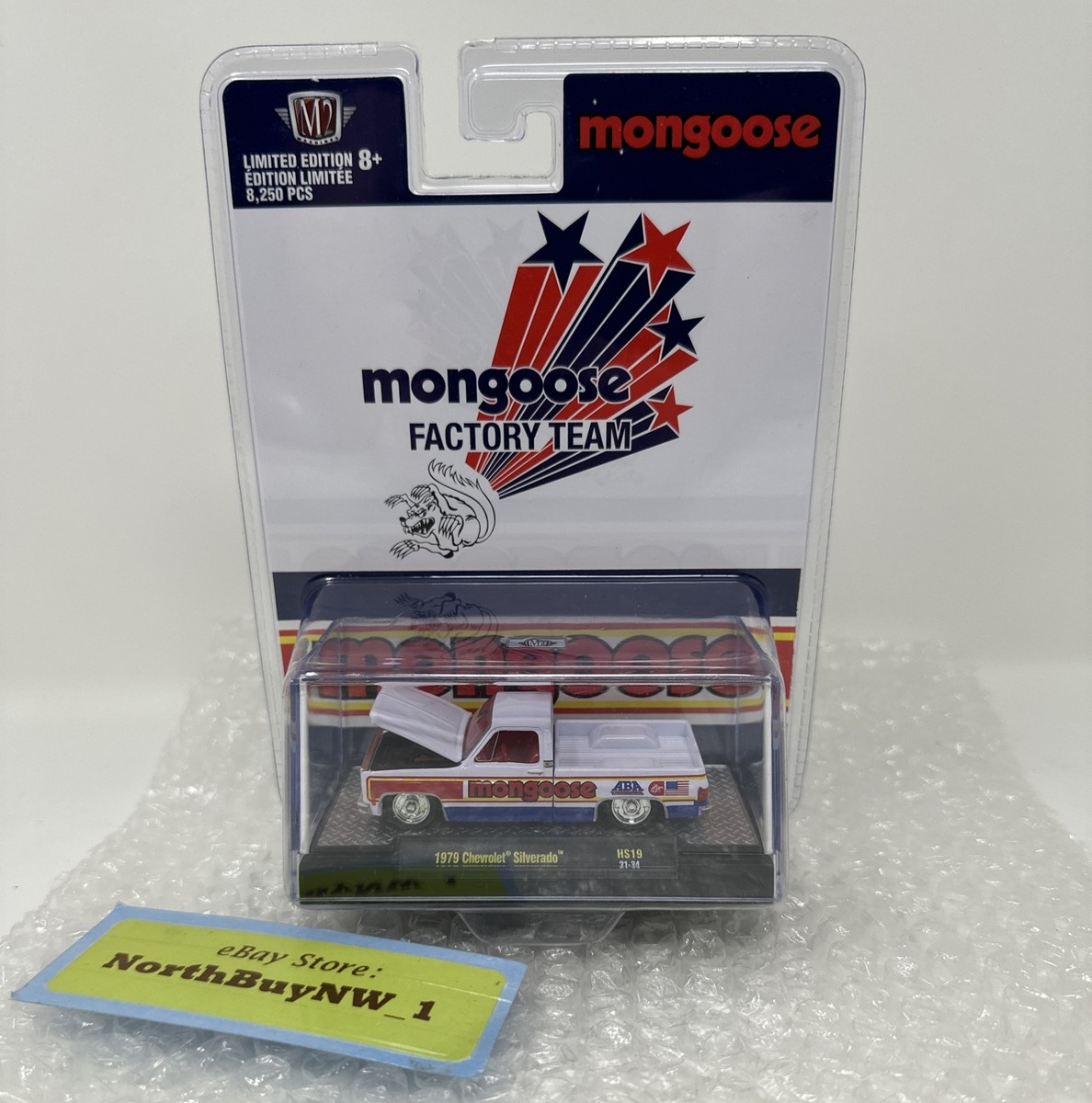 M2 Machines 1979 Chevrolet Silverado Pickup Corpo Quadrato Rosso/bianco Inseguimento Nuovo