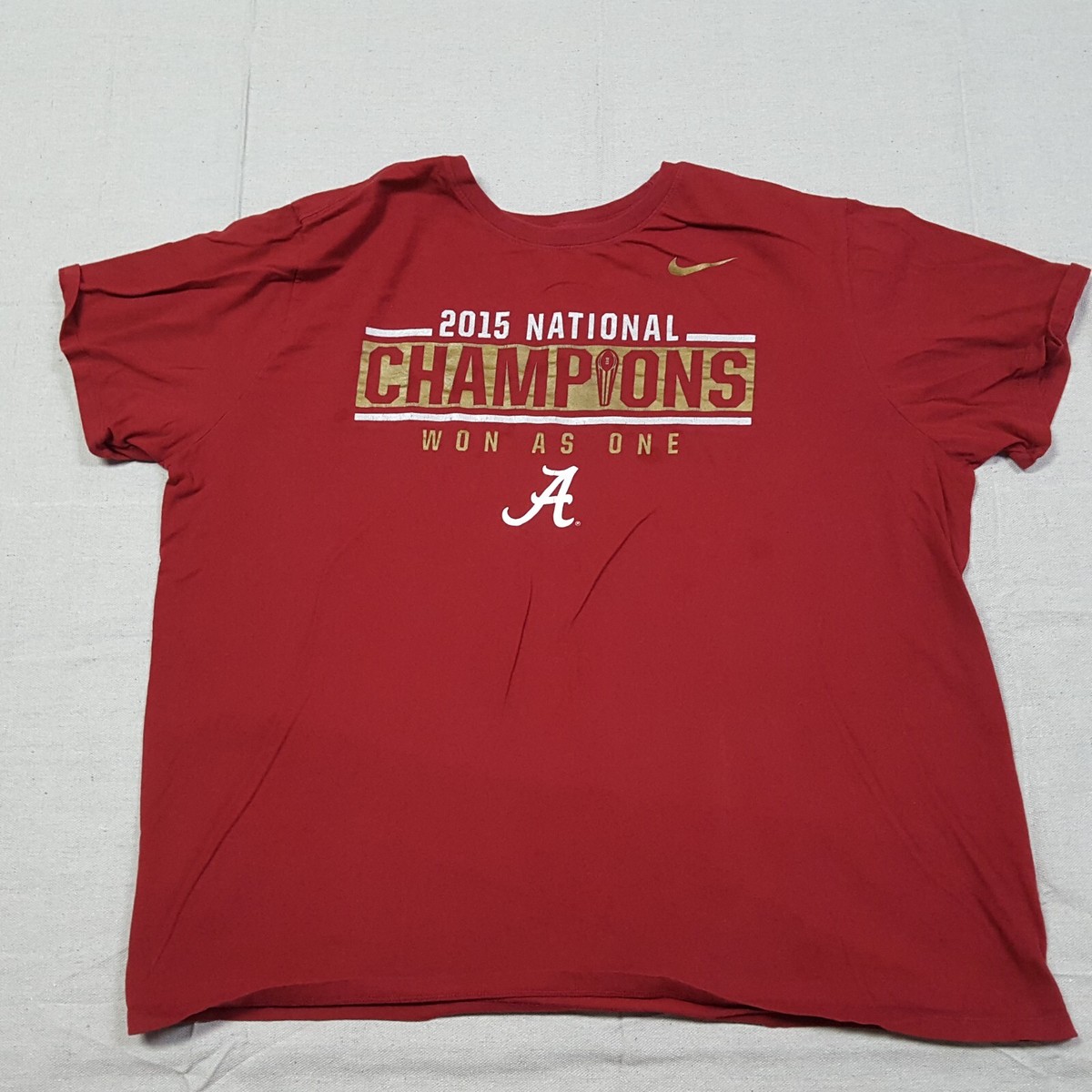 Alabama Crimson Tide Shirt Men XXL Red Short Sleeve Pullover Crew