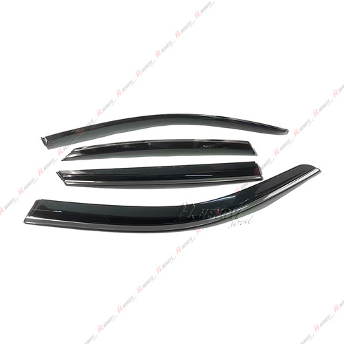 For Honda Civic 2022-24 Hatchback Window Visor Rain Guard Deflectors Chrome Trim - Picture 5 of 11