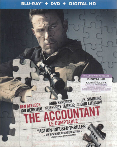 The Accountant (Blu-ray + DVD + Digital HD) (B New Blu - Picture 1 of 2