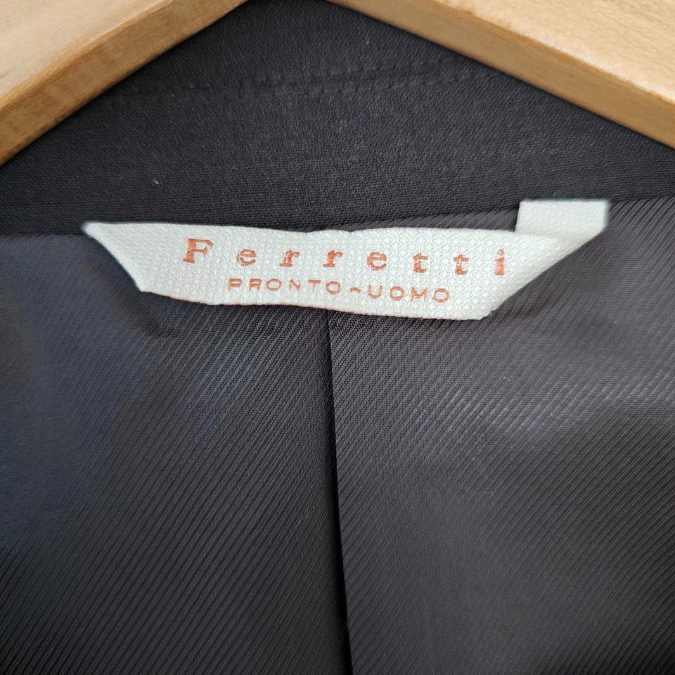 Blazer Ferretti Uomo Para Hombres 42R Marrón Super 100s Lana Suave Mano Lujo Nuevo con Etiquetas Foto 3 de 4