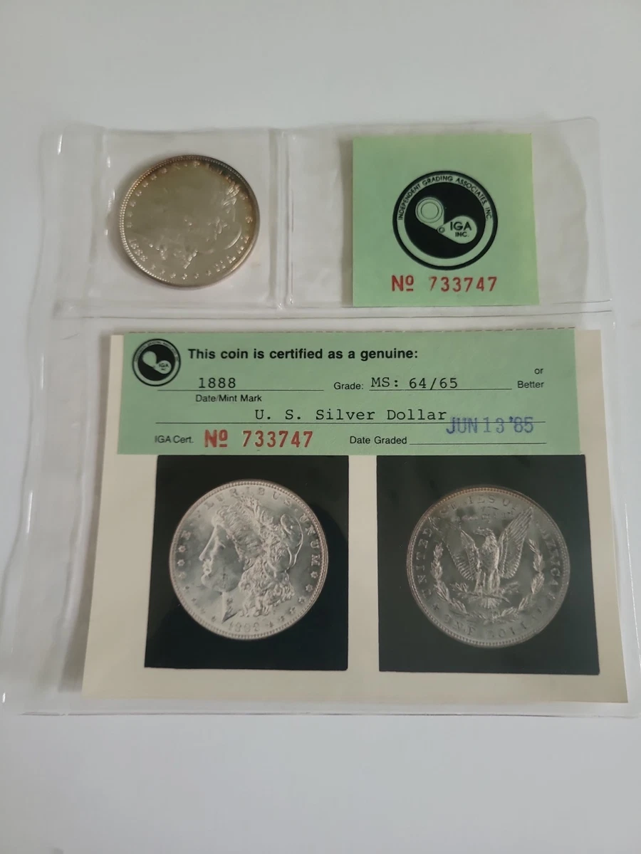 MS 64 Graded 1888 Year Morgan US Dollars (1878-1921) for sale | eBay