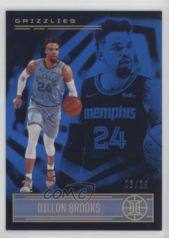 2020-21 Panini Illusions Trophy Collection Blue 6/25 Dillon Brooks #37 16wc