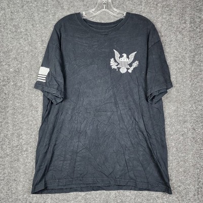 Made in the USA Graphic T-Shirt Mens Large Black Betsy Ross Flag Eagle Crest