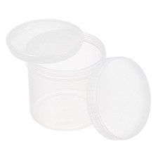 5Pcs 500mL Empty Plastic Paint Pail CRAFT Seal Containers Clear