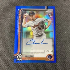 CHASE LEE True Blue Refractor Rookie Auto #/150 RC 2025 Topps Chrome Update PHX