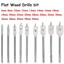 6-50 High Carbon Steel Hex Shank Flat Wood Drill Bit Spade Hole Saw Borer Boring