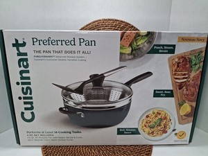 Cuisinart Preferred Pan céramique antiadhésif 4-Piece Set Nouveau Marine avec/Lid