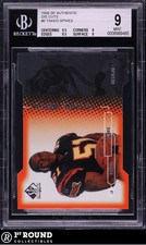 Takeo Spikes RC BGS 9: 1998 SP Authentic Die Cuts Rookie Card /500 #8 POP 2