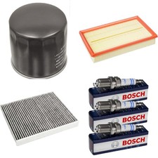 FEBI BILSTEIN Inspektionspaket BOSCH Zündkerzen für VW Polo 1.0 Seat Ibiza V 1.6