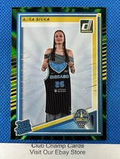 2025 #93 Ajsa Sivka Panini Donruss WNBA Rated Rookie Green Laser Sky
