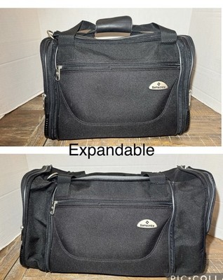Samsonite Black Expandable Sides Carryon Duffle Bag Travel Case READ Over Night