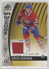 2017 SP Game Used Authentic Rookies Gold Jersey 55/399 Nikita Scherbak #135 0a4