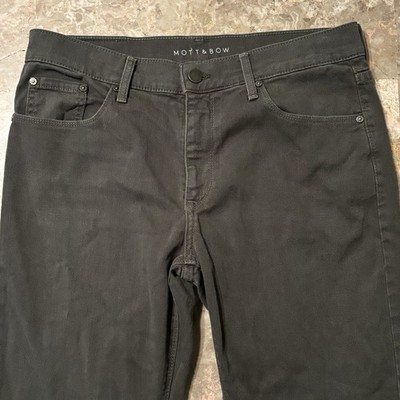 Mott & Bow Pants Mens 32x32 (Fits 31x31) Green Twill Skinny Fit Mercer