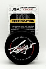 Sonny Milano signed Washington Capitals Official Game Puck autographed JSA