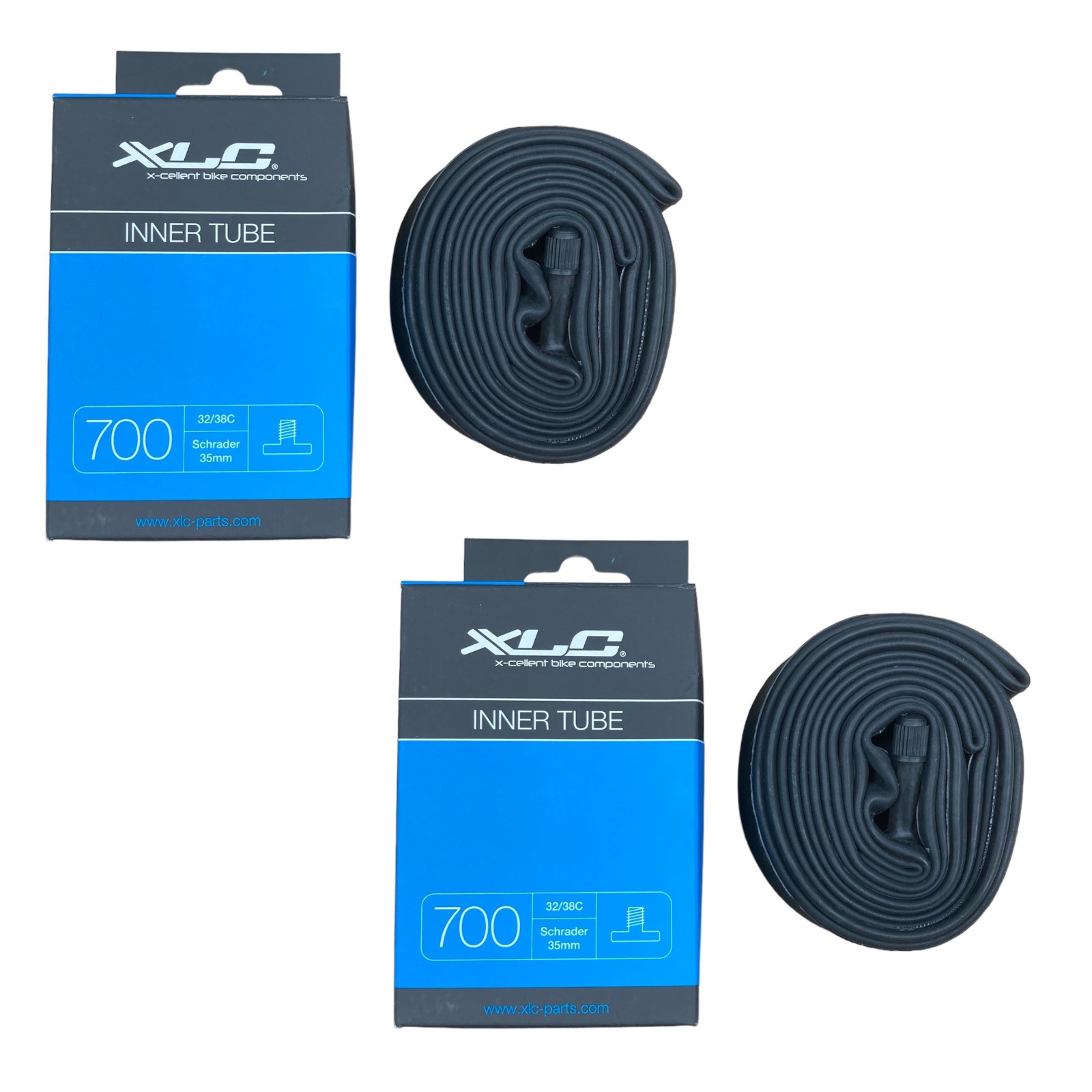 700c Inner Tube 700c 32-38c Schrader Valve Road Hybrid Commuter Bicycle Pair