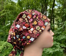 Euro style Surgical Cap, Fall Themed