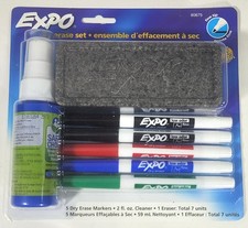 Expo Dry Erase Marker Set, Fine Tip, Low-Odor, Assorted Colors, 7 Piece Set