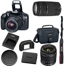 Canon EOS Rebel T6 Digital SLR Camera Kit EF-S 18-55mm f/3.5-5.6 is II Lens, Bu