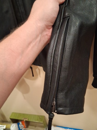 Chaqueta de motocicleta Harley Davidson de cuero auténtico XL para hombre - Imagen 9 de 10