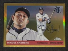 Miguel Cabrera 2025 Topps Chrome Platinum Anniversary Gold Refractor 30/50