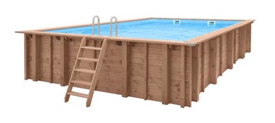 Luxus-Schwimmbecken aus Holz Playa Forti 834x492x138cm