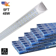 25 Pack 48W 6500K Linkable Freezer LedTube Light T8 Integrated Led Light Fixture