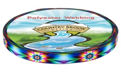 Country Brook Design  Tie Dye Flowers Lite Tape (1/2 Inch, 10 Yards)