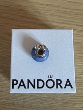 PANDORA Disney Mickey & Minnie Mouse Blue Glittery Murano Glass Charm 792958C01