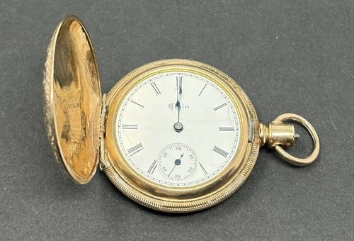 Nicely Engraved Elgin Pocket Watch, #4865169, Model 1, 0s, 11J, Prod. 1893,
